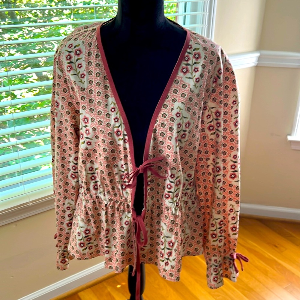 Spartina Top - pink and Green